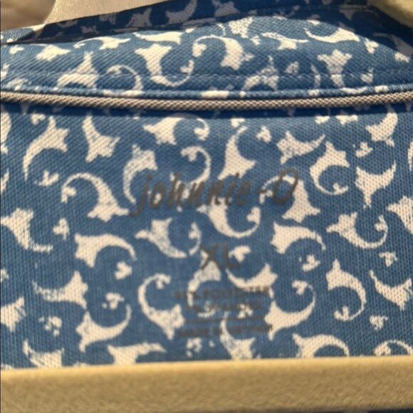 Johnnie-O Casual Blue Patterned polo Shirt - Picture 2 of 4